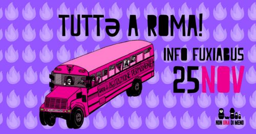 Bus da Torino per la manifestazione del 25/11 a Roma