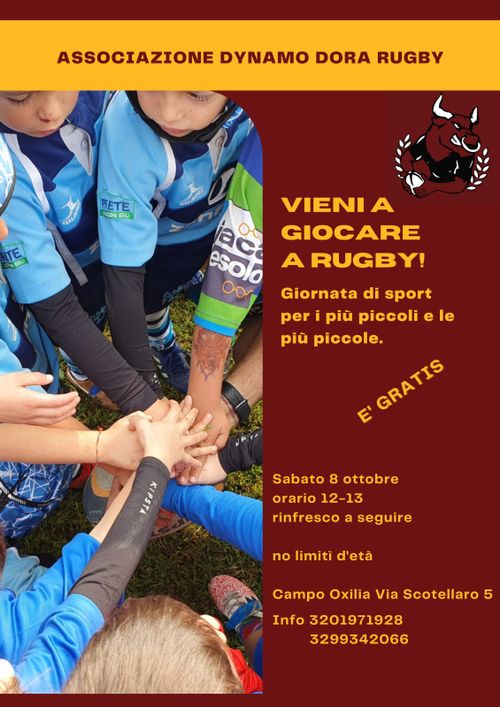 Giornata di rugby per bambini e bambine