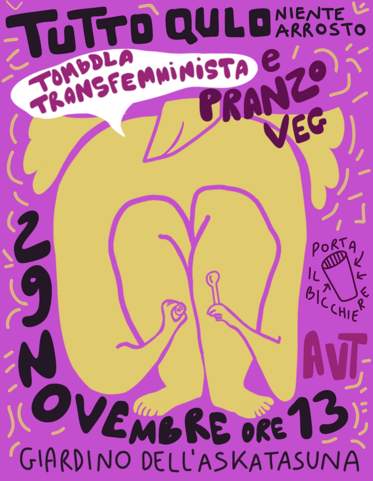 [2025-11-29] Tutto Qulo - Tombola Tranfemminista e Pranzo Veg @ Giardino askatasuna