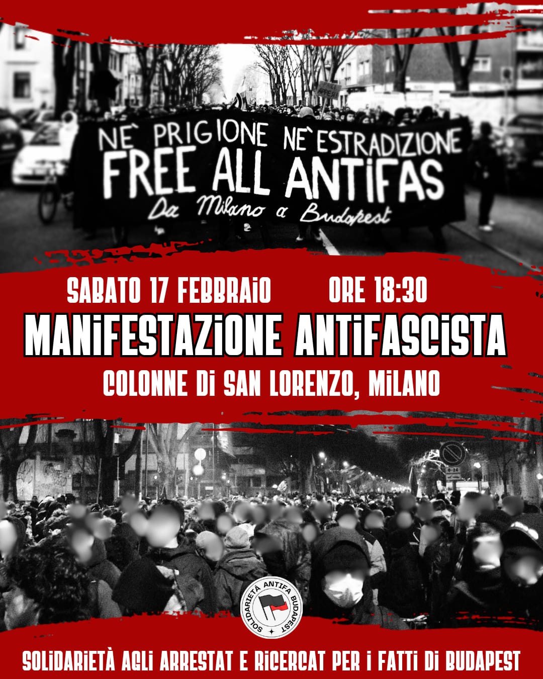 Milano, MANIFESTAZIONE ANTIFASCISTA 