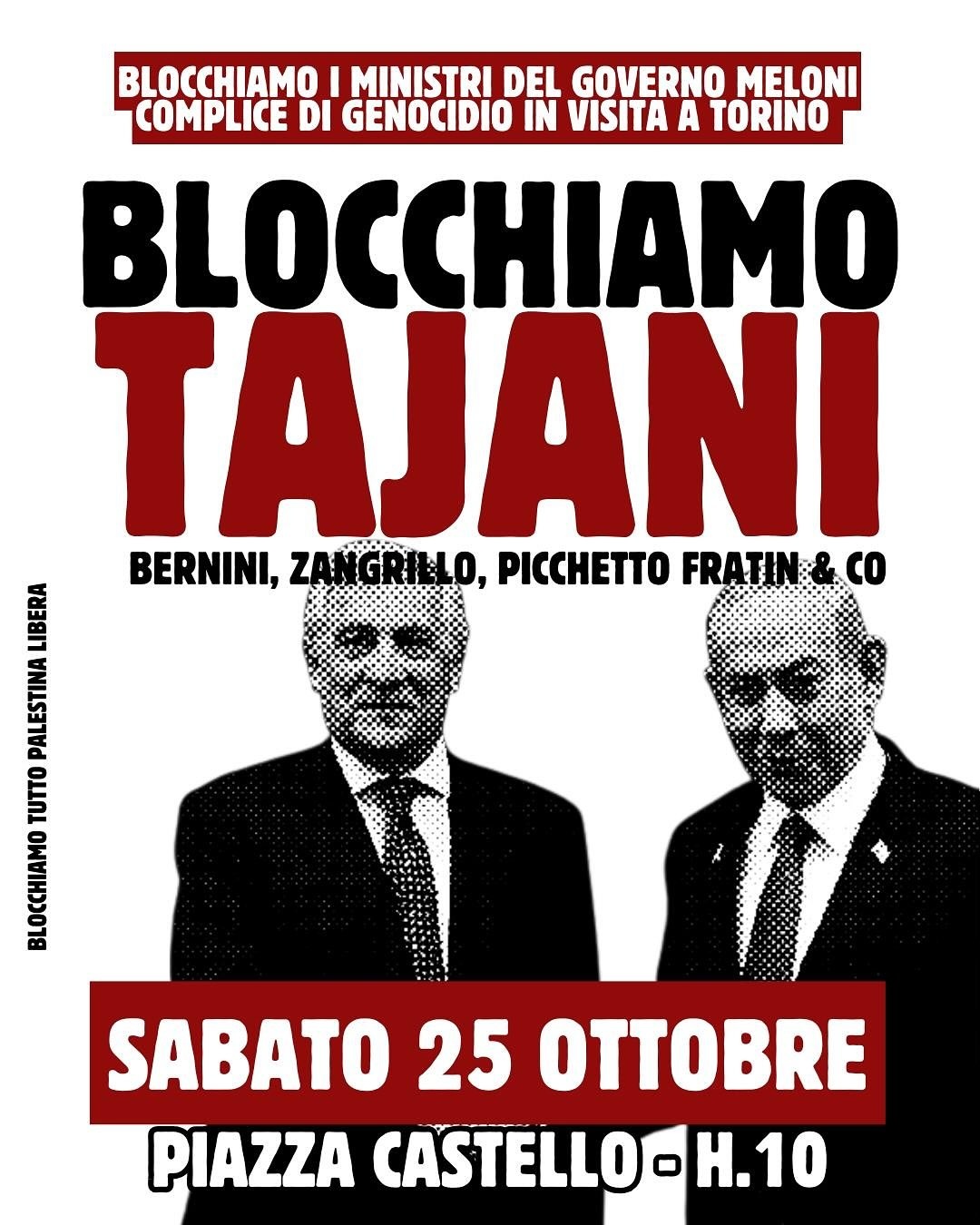 [2025-10-25] BLOCCHIAMO TAJANI! @ Piazza Castello, Torino