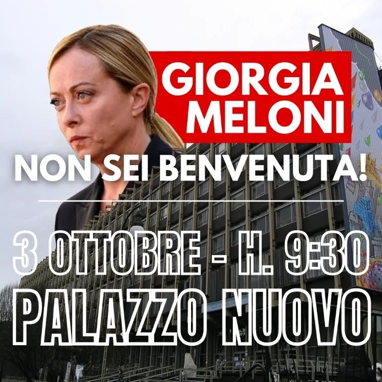 [23-10-03] Giorgia Meloni non sei benvenuta @ Palazzo Nuovo