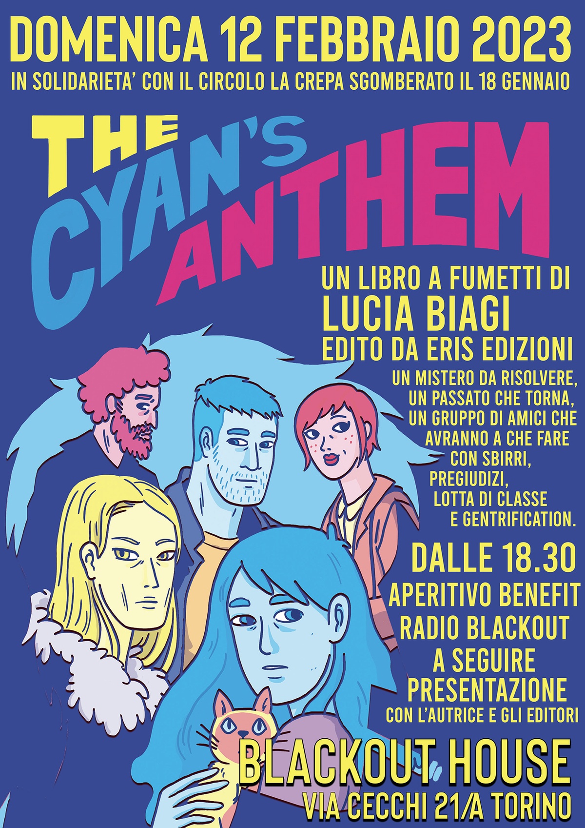 [23-02-12] Presentazione Fumetto "The Cyan’s Athem" di Lucia Biagi @ Radio Blackout 105.250