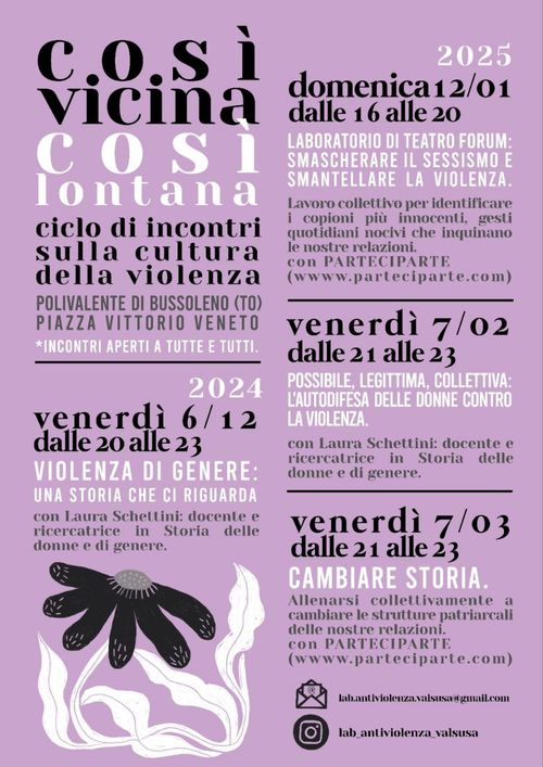 Così vicina così lontana - 1° incontro - Violenza di Genere: una stora che ci riguarda