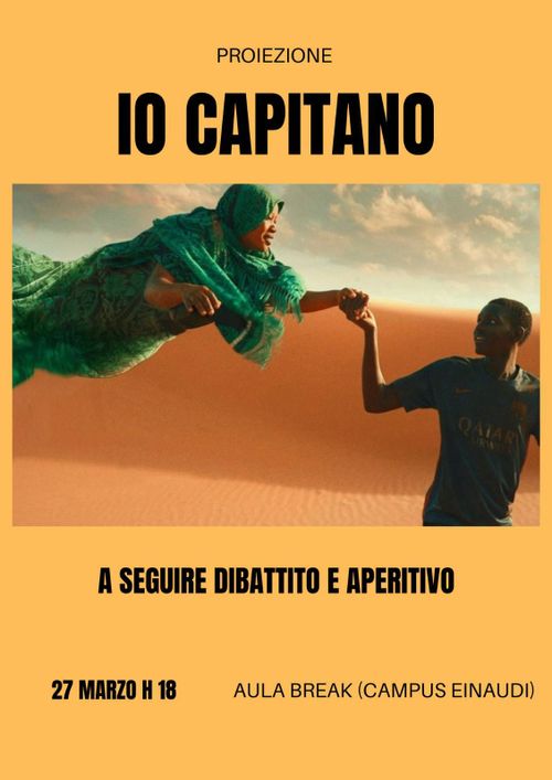 Proiezione "Io capitano" aperitivo + dibattito