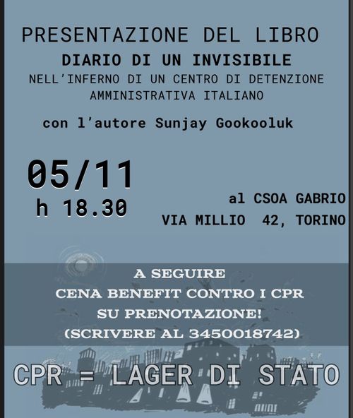 Presentazione del libro di Sunjay Gookooluk “Diario di un invisibile"