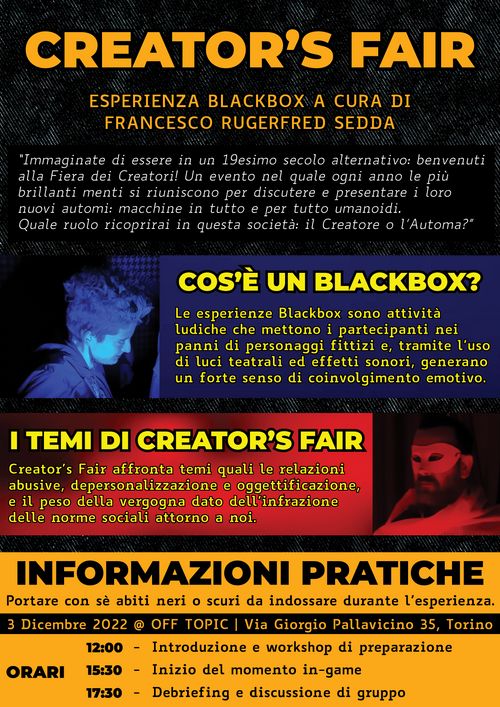 Creator's Fair - Esperienza Ludica Blackbox