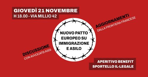 APERITIVO INFORMATIVO: Nuovo Patto Europeo su Immigrazione e Asilo