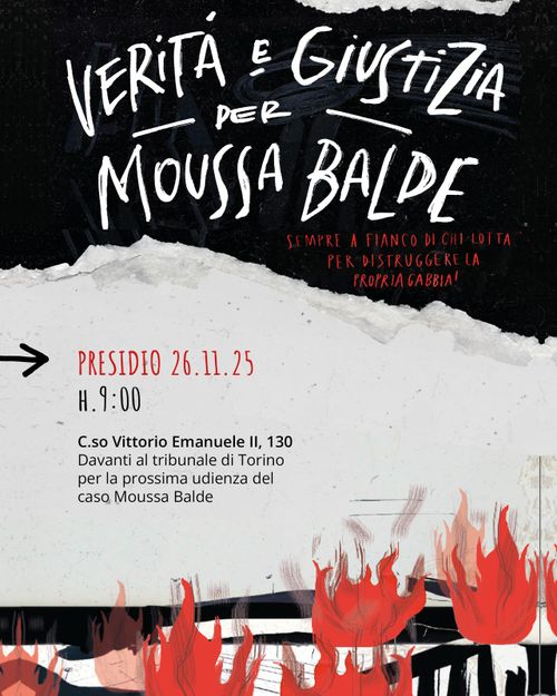 Presidio Tribunale Processo Moussa Balde