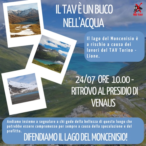 Il Tav è un buco nell’acqua – Passeggiata informativa al Lago del Moncenisio. Difendiamo il Lago!
