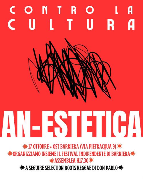 Contro la Cultura Anestetica 