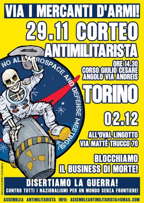 Corteo Antimilitarista. Via i mercanti d'armi!