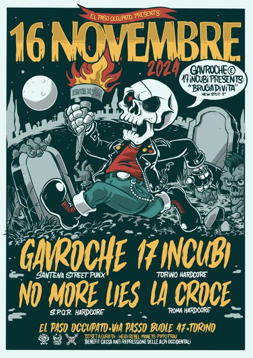 Gavroche+17Incubi presentazione Split 7" + No More Lies e La Croce da Roma