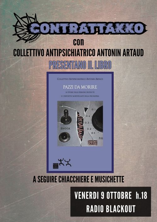PUNTA ANTIPSY | Presentazione del libro Pazzi da morire con Collettivo Antonin Artaud 