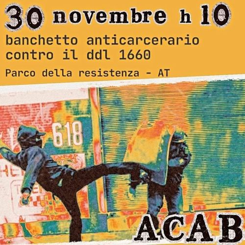 Banchetto anticarcerario contro il DDL 1660