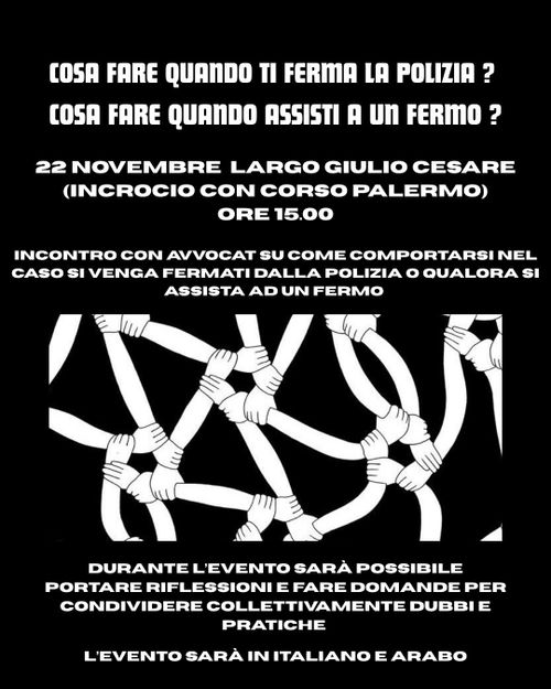 Che fare se subisci o assisti a un arresto? Discussione e dibattito pubblico