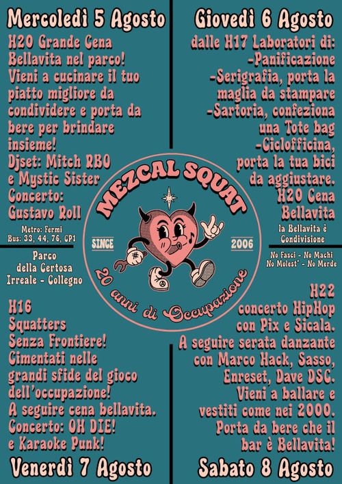20 Anni di Mezcal Occupato: 4 Giorni di Festa, Laboratori, Musica e Autogestione!
