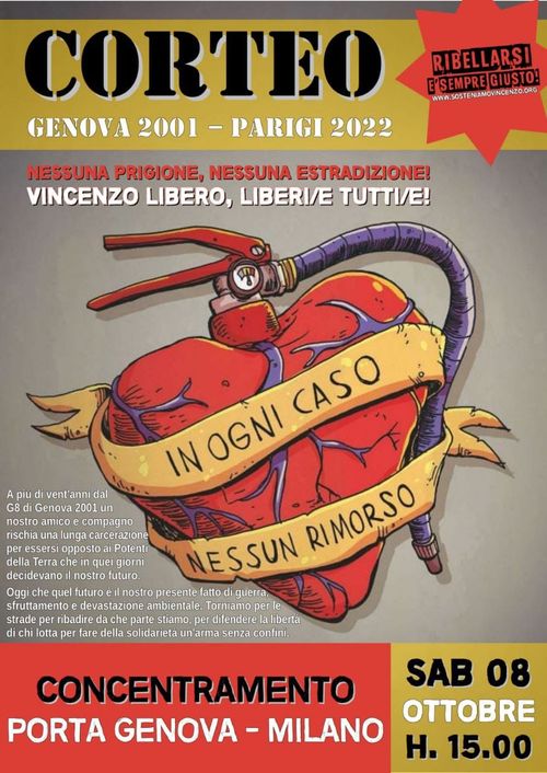 Milano: Corteo Vincenzo libero