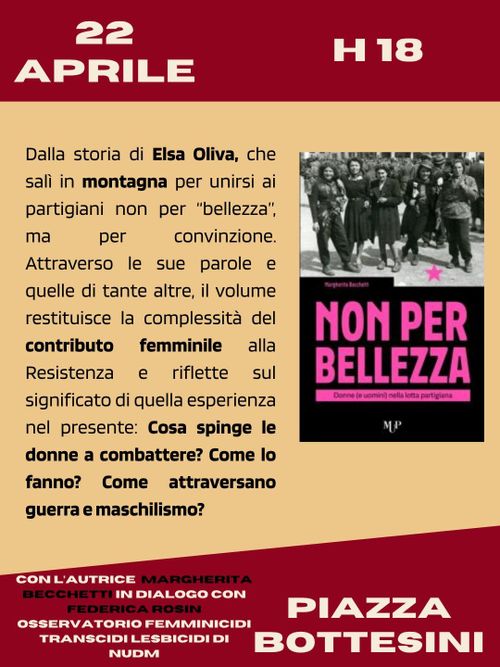 Presentazione del libro “Non per Bellezza”
