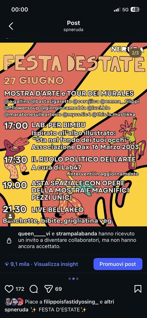 Festa estate Neruda bellissima