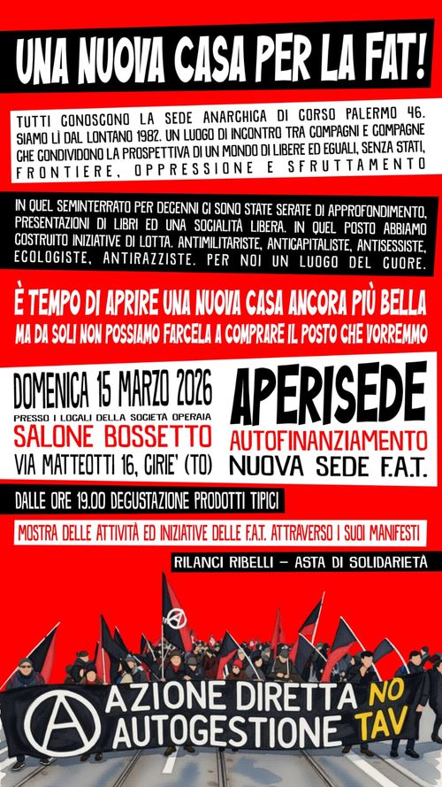 Ciriè (TO). Aperi/Sede benefit “una nuova casa per la FAT”