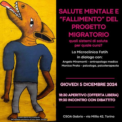 Microclinica Fatih presenta -Salute Mentale e "fallimento" del progetto migratorio, quali sistemi di salute per quale cura?-