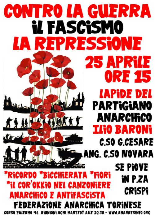 25 aprile. Contro la guerra, il fascismo, la repressione