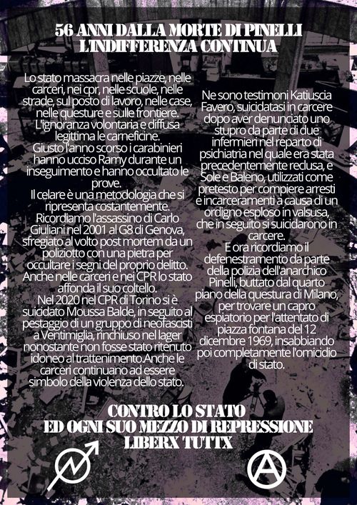 56 ANNI DALLA MORTE DI PINELLI