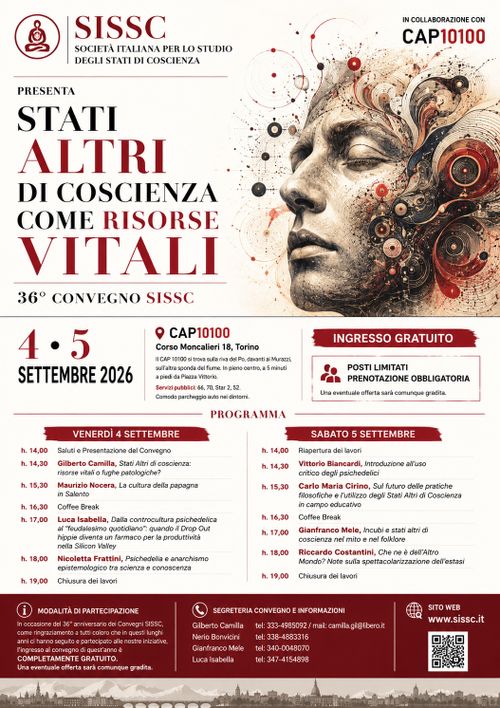 Stati altri di coscienza come risorse vitali - 36° CONVEGNO SISSC