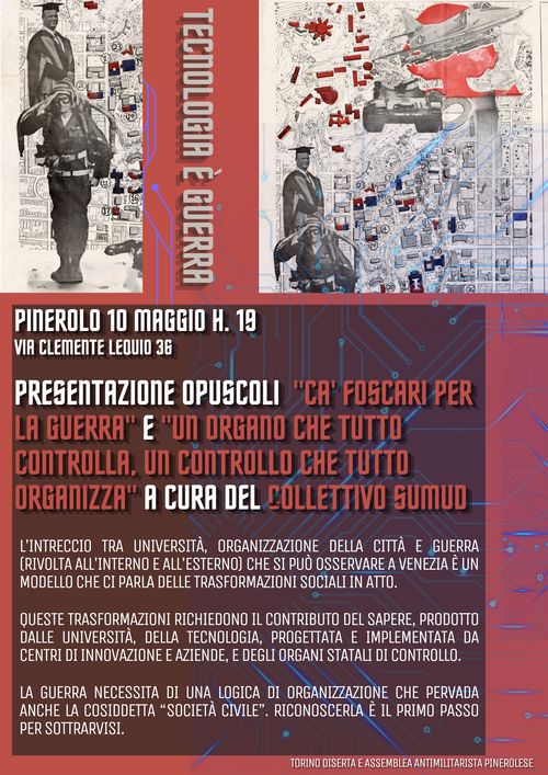 [Tecnologia è guerra] Presentazione opuscoli con il collettivo Sumud