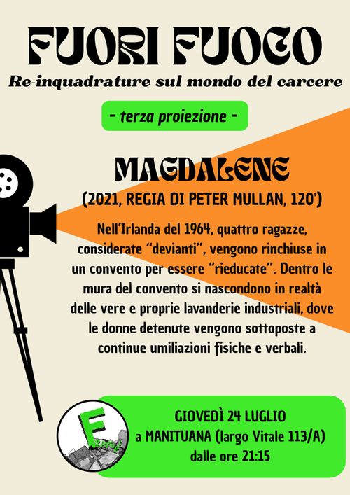 Terza proiezione del cineforum di Fratture: "Magdalene", sulla detenzione femminile nella seconda metà del Novecento.