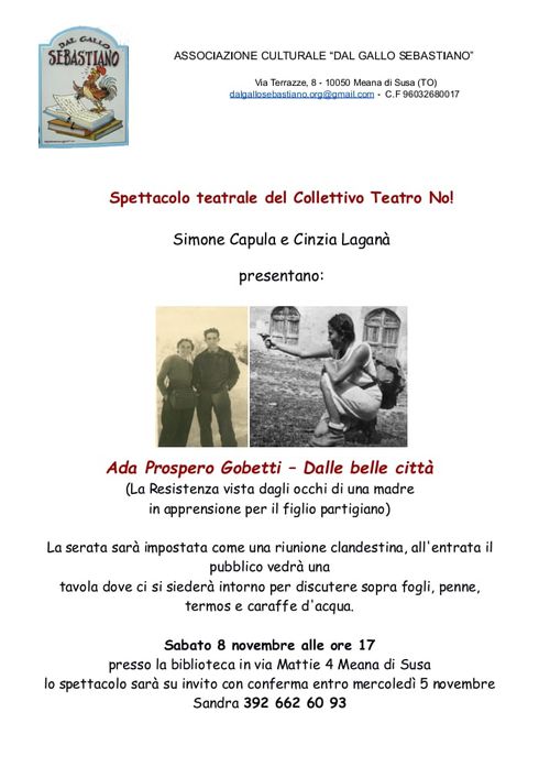 Ada Prospero Gobetti – Dalle belle città (La Resistenza vista dagli occhi di una madre in apprensione per il figlio partigiano)