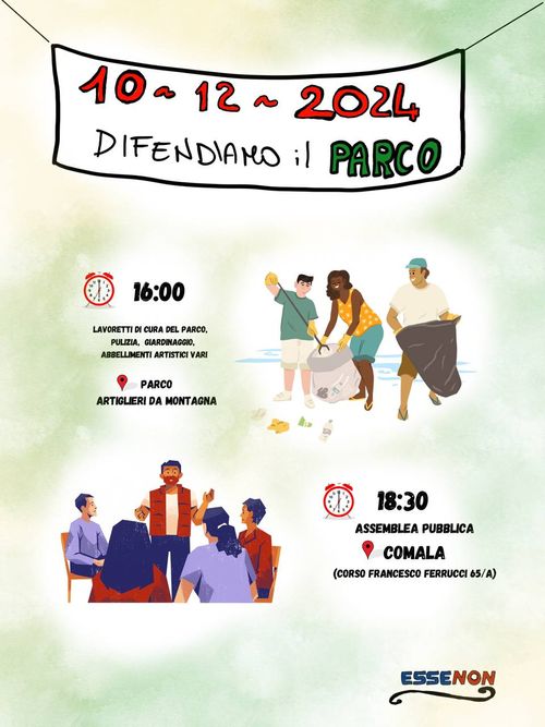 LAVORI AL PARCO+ ASSEMBLEA COMITATO ESSENON