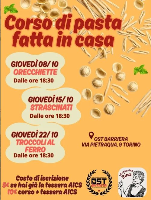 Corso di pasta fatta in casa.