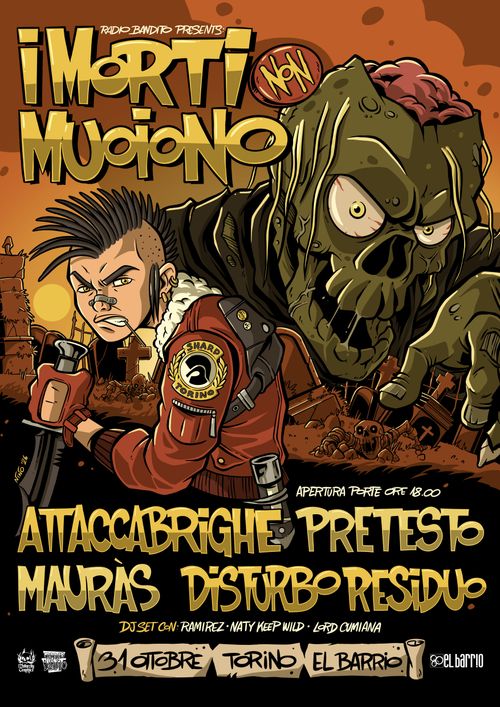 "I Morti Non Muoiono" | Attaccabrighe, Pretesto, Disturbo Residuo, Mauràs + DJ Set e Open Mic