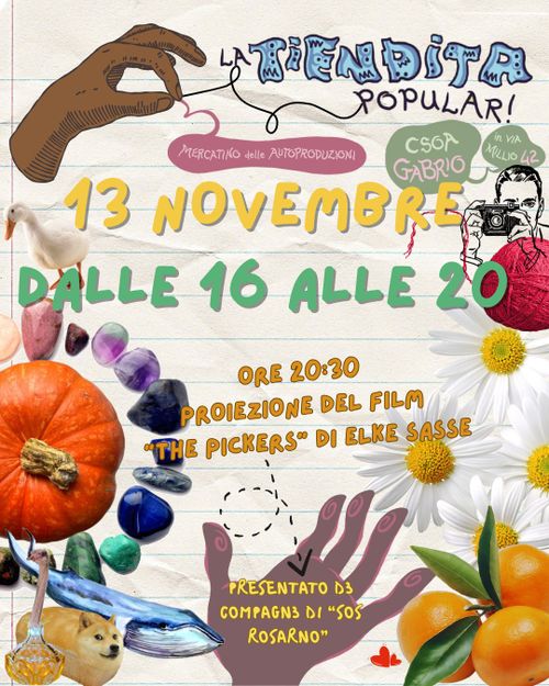 Tiendita Popular + Proiezione con SOS ROsarno