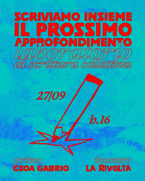 LAB SCRITTURA COLLETTIVA - approfondimento su mascolinità e cultura dello stu*ro
