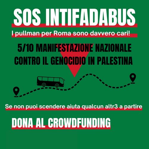 CROWDFUNDING CORTEO NAZIONALE PER LA PALESTINA 