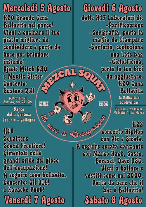 20 Anni di Mezcal Occupato: 4 Giorni di Festa, Laboratori, Musica e Autogestione!