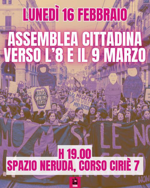 ASSEMBLEA CITTADINA VERSO LA MOBILITAZIONE DELL’8 E SCIOPERO DEL 9 MARZO