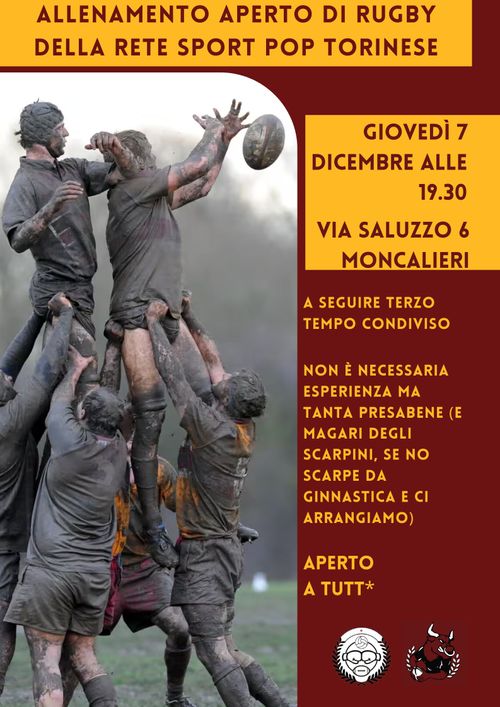 Allenamento Aperto di rugby della rete Torino Sport Popolare