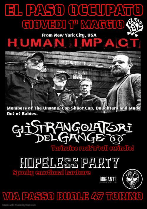 HUMAN IMPACT Tour Europeo 2025 + GLI STRANGOLATORI DEL GANGE + HOPELESS PARTY