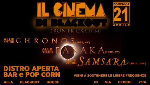 Il Cinema Di Blackout - tripletta di film di Ron Fricke