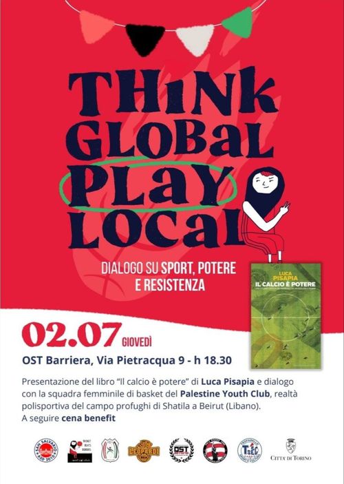 Presentazione del libro "Il calcio è potere" di Luca Pisapia e dialogo con la squadra femminile di basket del Palestine Youth Club, realtà polisportiva del campo profughi di Shatila a Beirut (Libano).