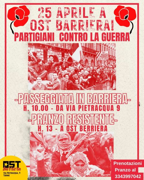 🚩 25 APRILE A OST BARRIERA! 