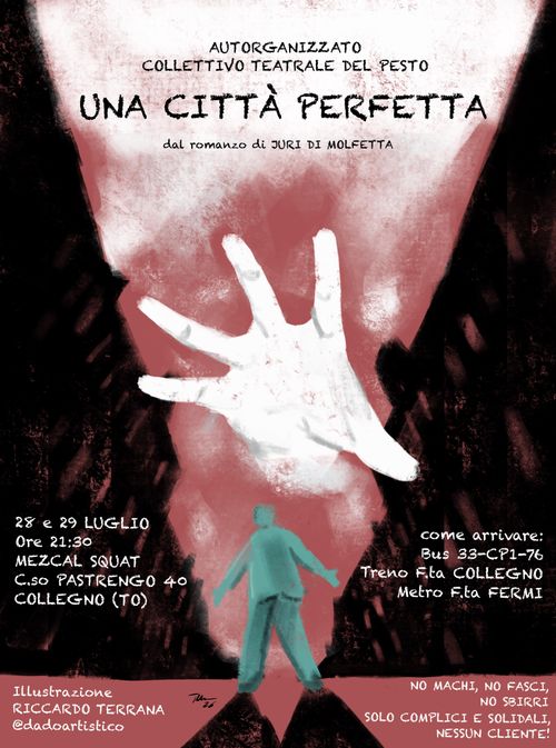 Spettacolo teatrale UNA CITTÀ PERFETTA - dal romanzo di Juri di Molfetta e apericena bellavita 