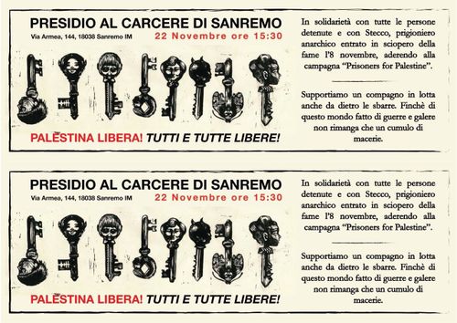 A fianco di stecco in sciopero della fame