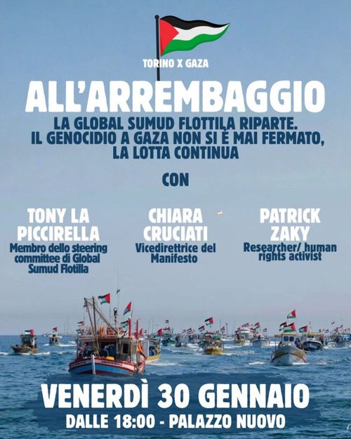 La Global Sumud Flottilla riparte, il genocidio a Gaza non si è mai fermato, la lotta continua.