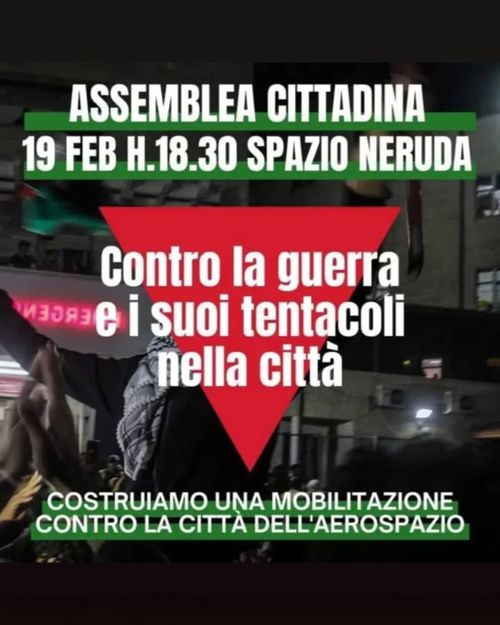 Assemblea cittadina contro la guerra