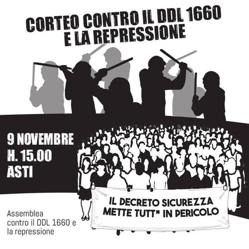 CORTEO CONTRO IL DDL 1660 E LA REPRESSIONE